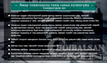 Ямар тохиолдолд таны санал хүчингүй болох вэ